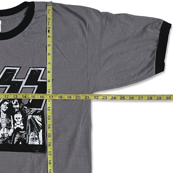Vintage KISS Original B&W NYC 1973 Classic Ringer Tee - Picture 6 of 7
